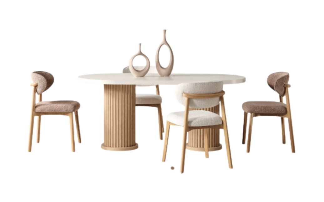 Bohem Eettafel – Tijdloze Japandi Elegantie