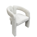 Liva | Sculpturale Bouclé Eetkamerstoel