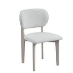 Retro Designstoel – Bouclé Stof Houten Onderstel (Crème, Zwart of Bruin)