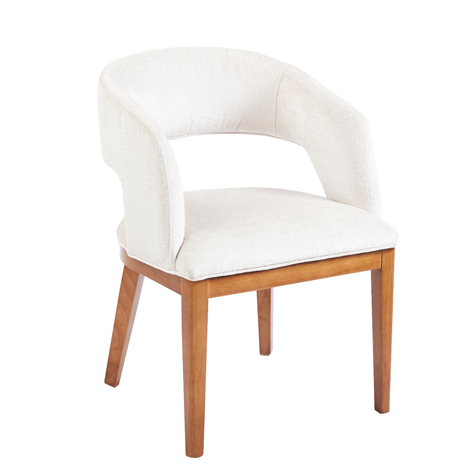 Calista | Comfortabele eetkamerstoel met houten frame