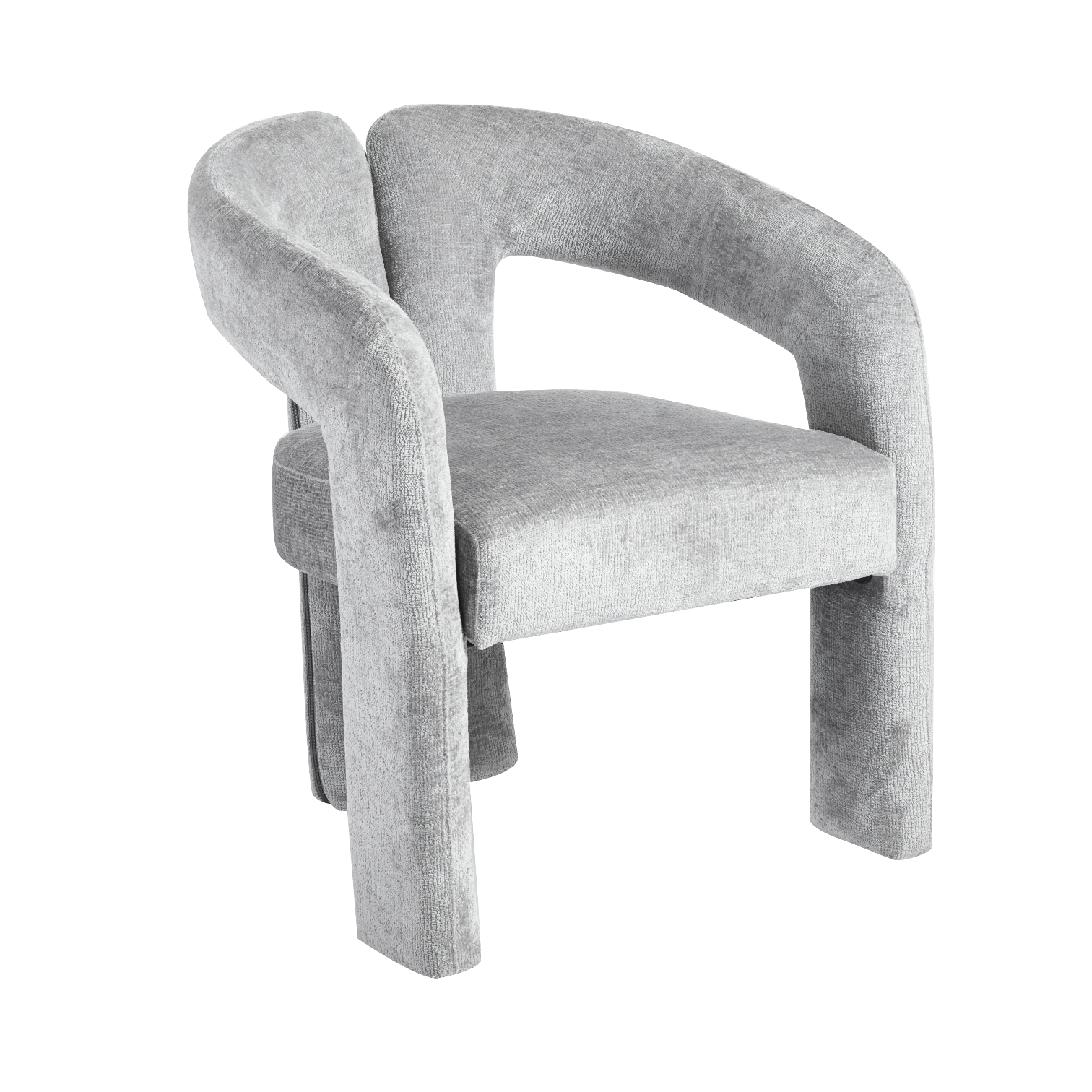 Liva | Sculpturale Bouclé Eetkamerstoel