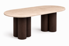 Oslo Eettafel – Travertin Look Marmeren Blad