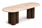 Oslo Eettafel – Travertin Look Marmeren Blad