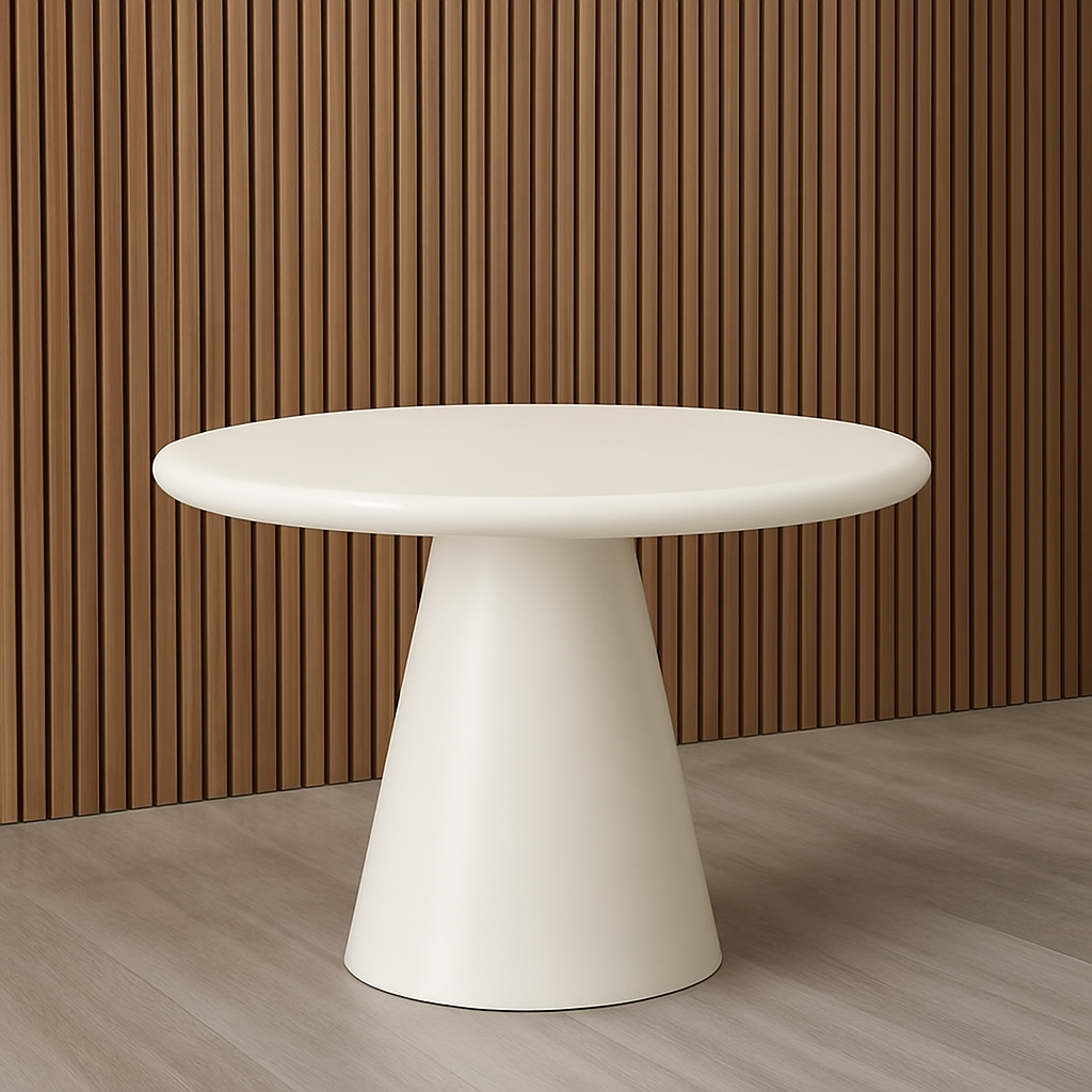 Moderne Ronde Eettafel – Crème Wit (Ø135 cm)