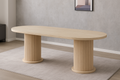 Travertin Eettafel – Ovale Elegantie in Natuursteen (200 x 100 cm)