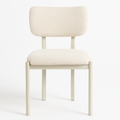 Eno | Bouclé Stoel met Crèmekleurig Frame