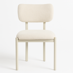 Eno | Bouclé Stoel met Crèmekleurig Frame