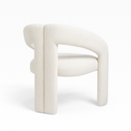 Liva | Sculpturale Bouclé Eetkamerstoel