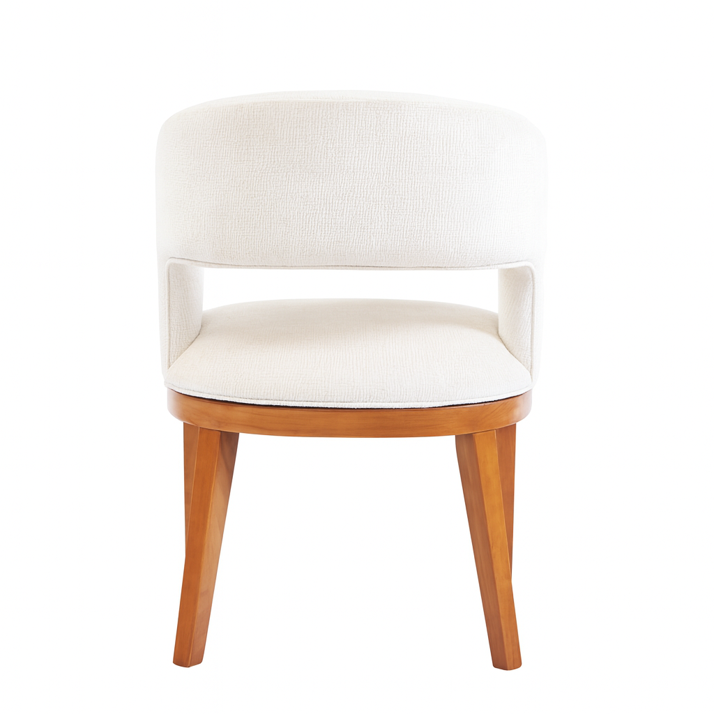 Calista | Comfortabele eetkamerstoel met houten frame