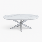 Cavallo – Keramische salontafel met marmerlook en RVS onderstel