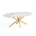 Cavallo – Keramische salontafel met marmerlook en RVS onderstel