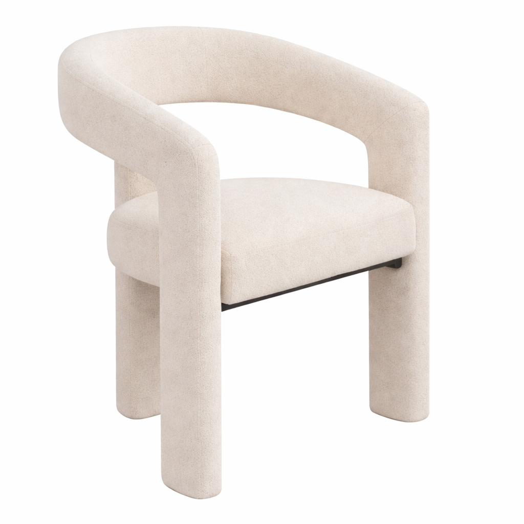 Lunara Lounge Fauteuil – Sculpturaal Design met Zachte Comfort