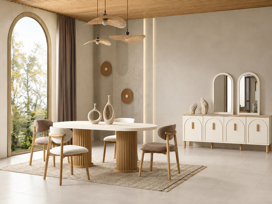 Bohem Eettafel – Tijdloze Japandi Elegantie