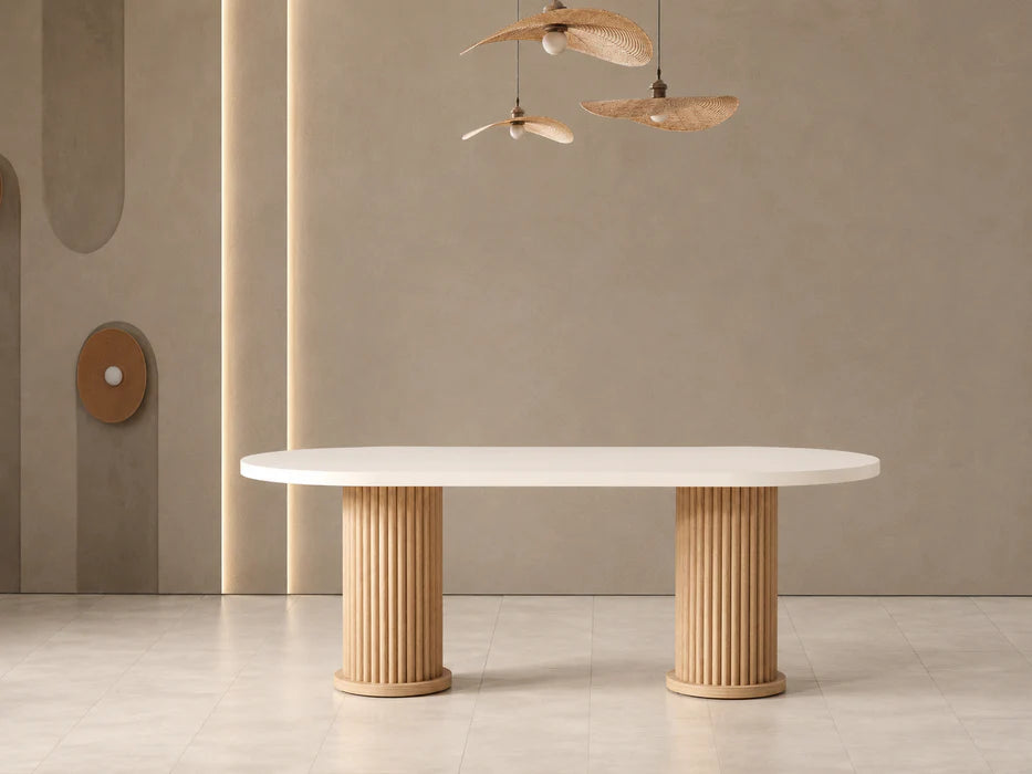 Bohem Eettafel – Tijdloze Japandi Elegantie