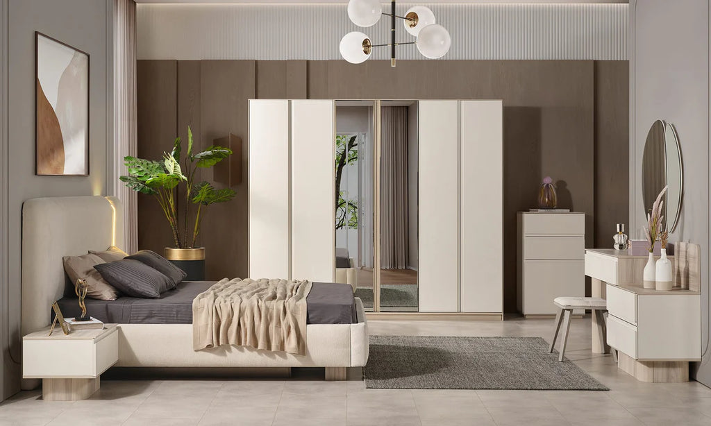 Güneş Slaapkamer – Minimalistische Luxe en Rustgevende Elegantie