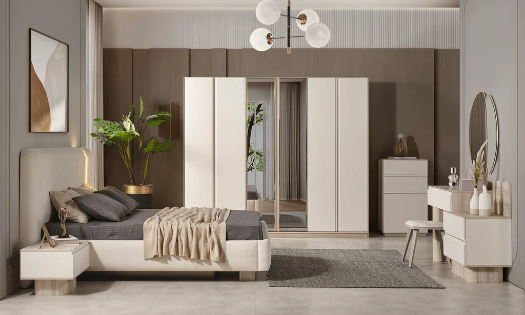 Güneş Slaapkamer – Minimalistische Luxe en Rustgevende Elegantie
