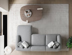 Porto Hoekbank – 290 x 70 x 140 cm – Moderne Bouclé in Zachtgrijs