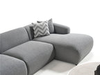Porto Hoekbank – 290 x 70 x 140 cm – Moderne Bouclé in Zachtgrijs