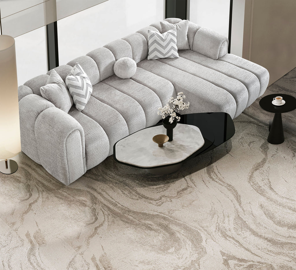 Luxe Hoekbank – 290 x 160 cm – Modern Design in Bouclé Stof