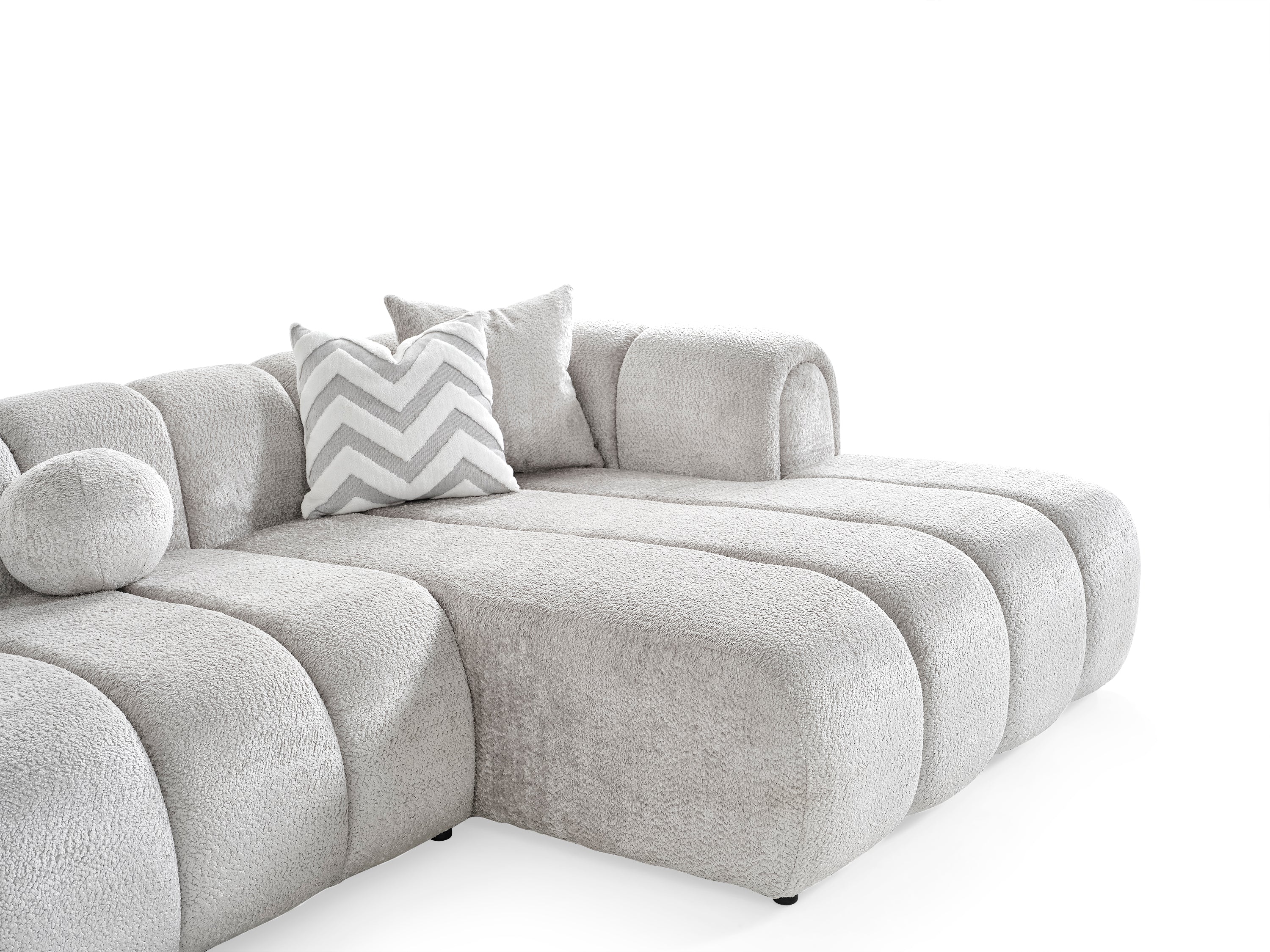 Luxe Hoekbank – 290 x 160 cm – Modern Design in Bouclé Stof