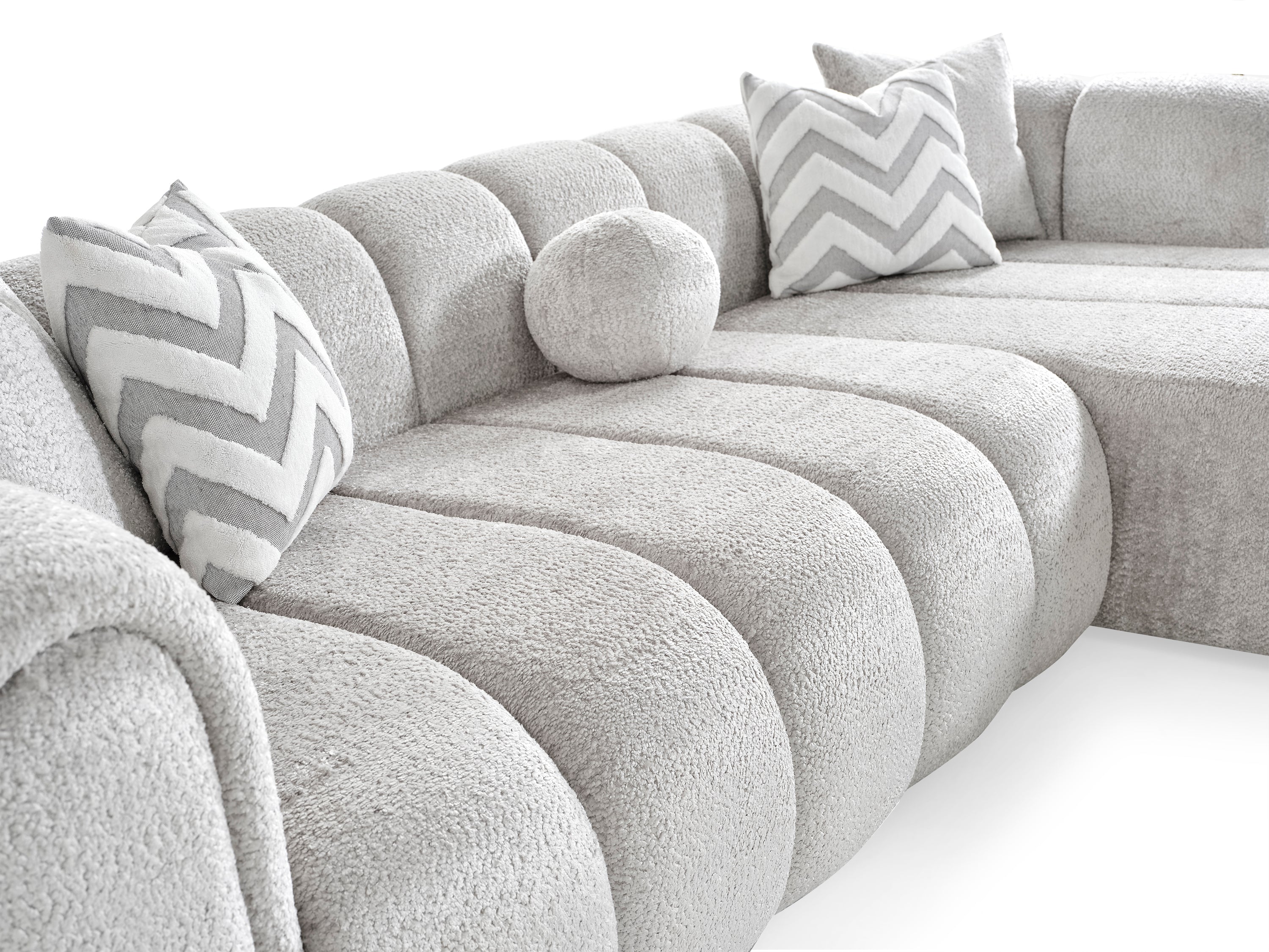 Luxe Hoekbank – 290 x 160 cm – Modern Design in Bouclé Stof