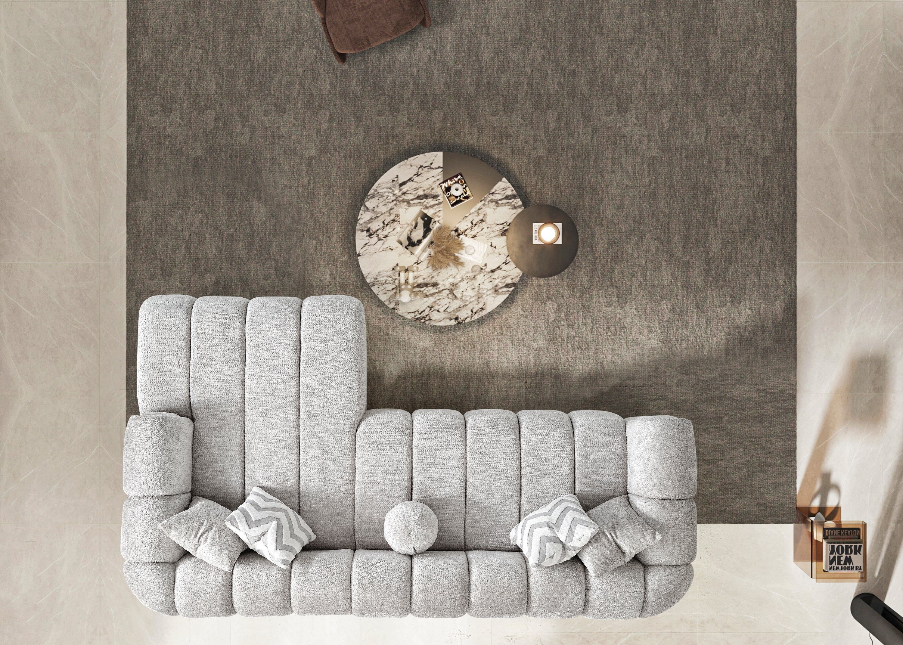 Luxe Hoekbank – 290 x 160 cm – Modern Design in Bouclé Stof