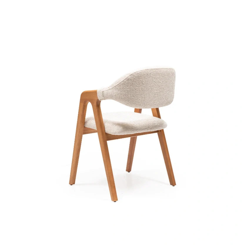 Soren Stoel – Naturel Eiken & Soft Bouclé