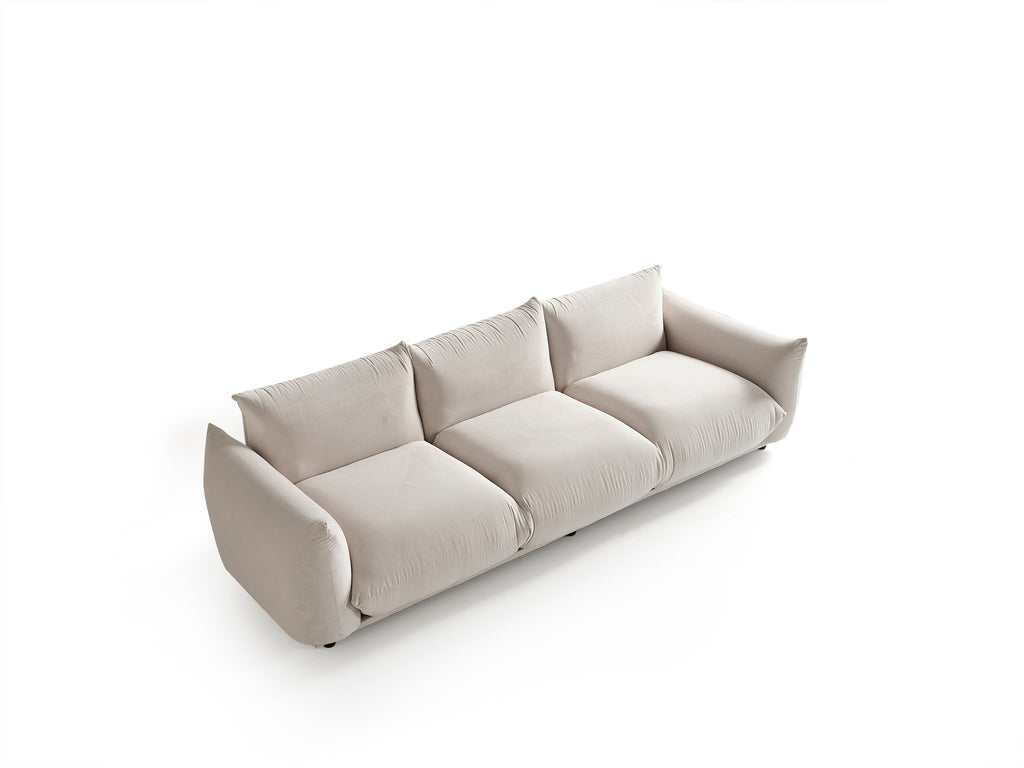 Marseille 3-Zitsbank – 255 x 70 x 100 cm – Elegant Beige met Diepe Zit