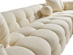 Amsterdam Hoekbank – 290 x 275 cm – Crèmekleurige Bouclé Luxe