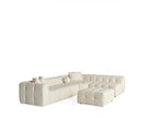Amsterdam Hoekbank – 290 x 275 cm – Crèmekleurige Bouclé Luxe
