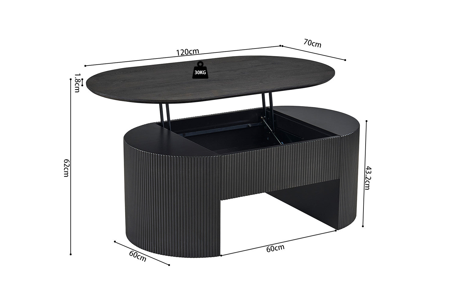 Salontafel Accra Lift-top