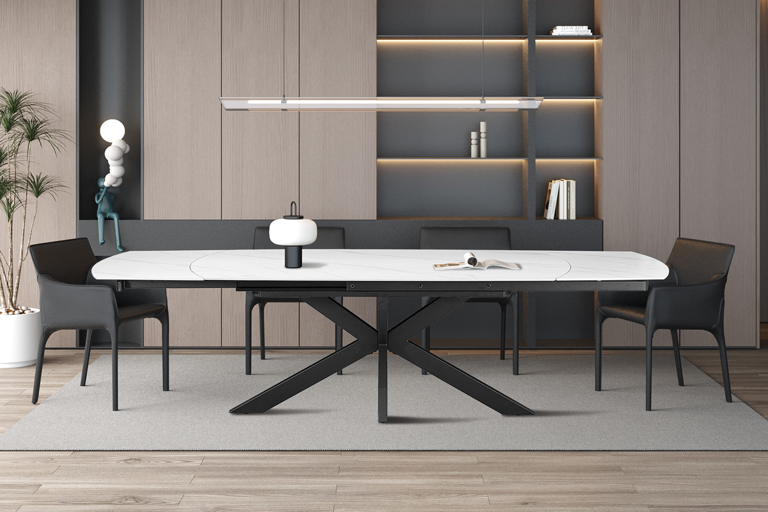Eettafel Nero  Uitschuifbaar - 3 Varianten