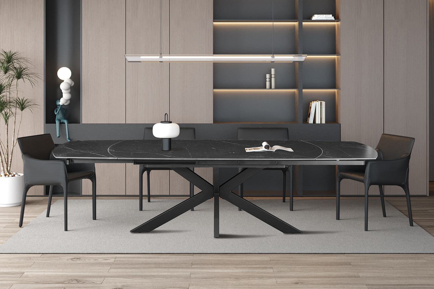 Eettafel Nero  Uitschuifbaar - 3 Varianten