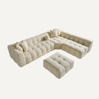 Amsterdam Hoekbank – 290 x 275 cm – Crèmekleurige Bouclé Luxe