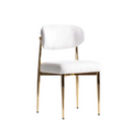 Designstoel Prestige Angers – Wit Bouclé Goude poten