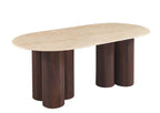 Oslo Eettafel – Travertin Look Marmeren Blad