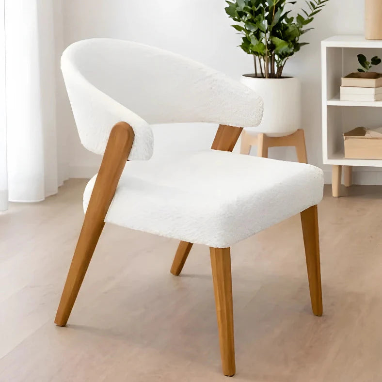 Soren Stoel – Naturel Eiken & Soft Bouclé