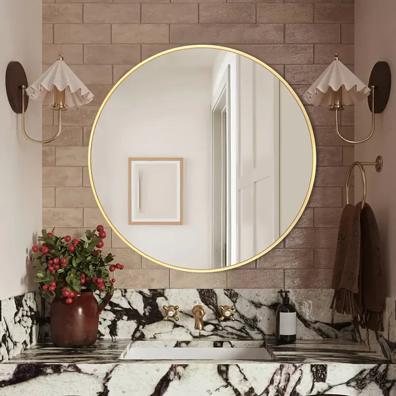 Luxe Ronde Gouden Spiegel - 60 cm Ø