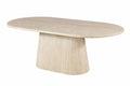 KENNEDY cream eettafel DT-1786 180CM BEIGE/TRAVERTIN TOP