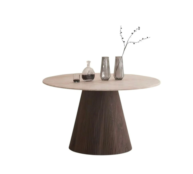 KIMBERLY BROWN DT 130 Ø – Luxe Ronde Eettafel (Ø130 x H76 cm)